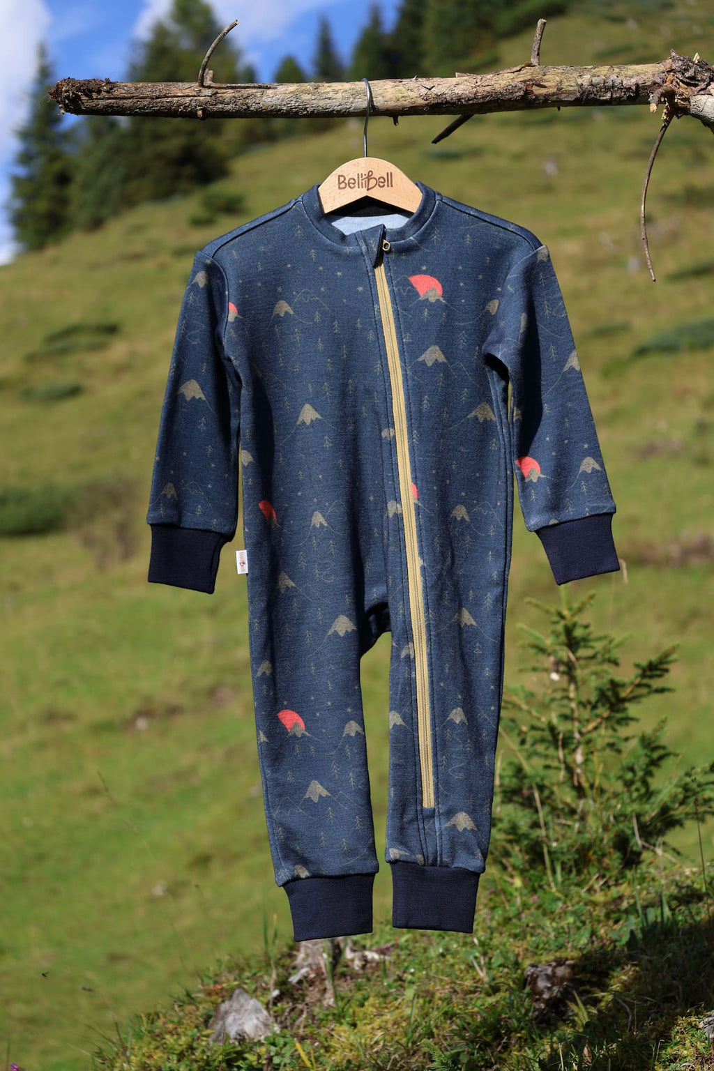 Merino Overall – Blaue Berge