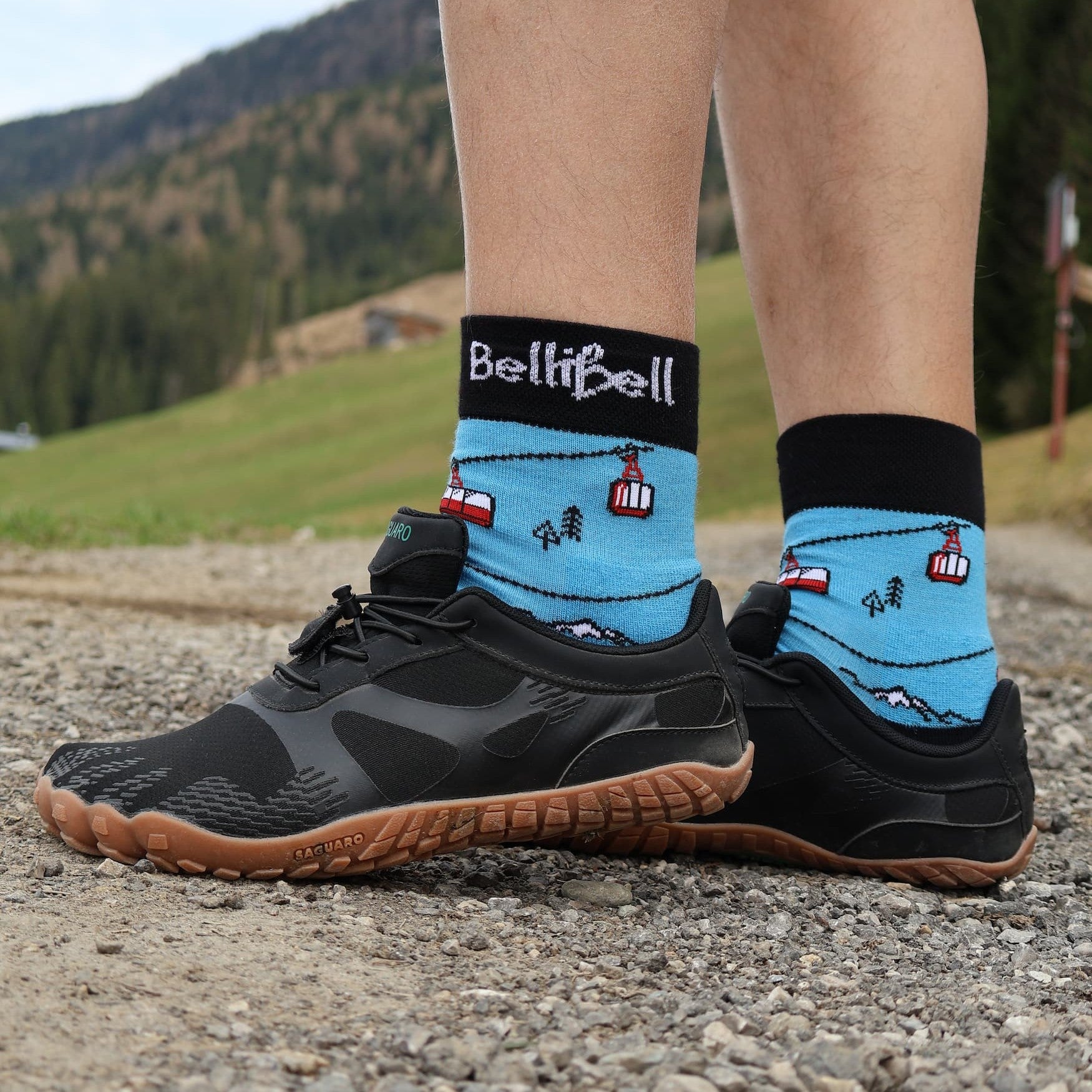 Merino Socken – Seilbahn Blau